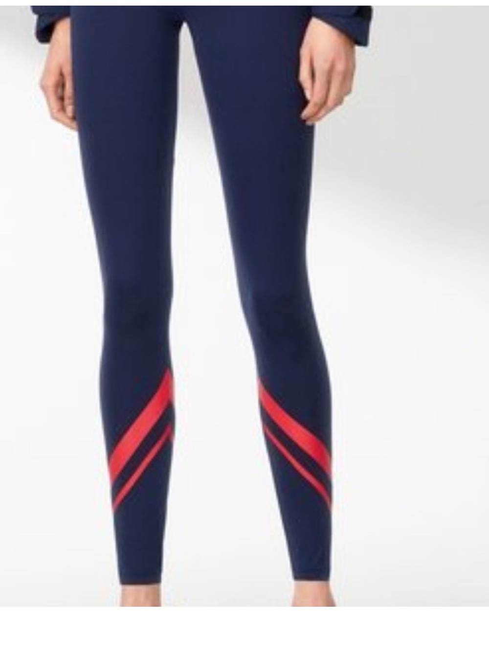 Tory Burch Sport | Navy with red stripes leggings Sz XL